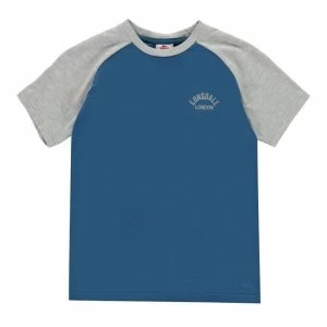 Image of Lonsdale Raglan T Shirt Junior Boys - Blue