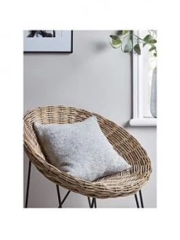 image of Cox & Cox Soft Wool Cushion - Grey