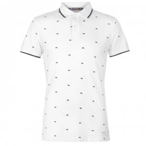 image of SoulCal All Over Pattern Bear Polo - White