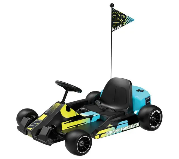 image of RAZOR Ground Force Elite Electric Go-Kart, Green,Black,Blue