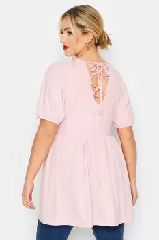 Image of Tie Back Peplum Top