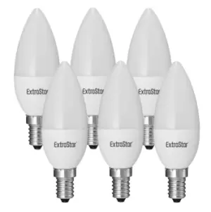 Image of 4W LED Candle Bulb E14, Warm White 3000K (pack of 6)