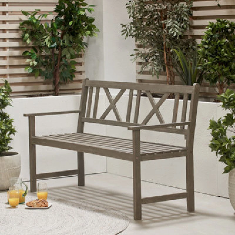 Image of Pacific Pacific Cambridge 3 Seater Wooden Garden Bench - Grey