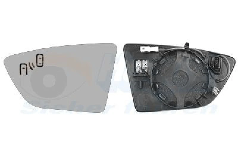 Image of VAN WEZEL Wing mirror glass VAN WEZEL 4929835