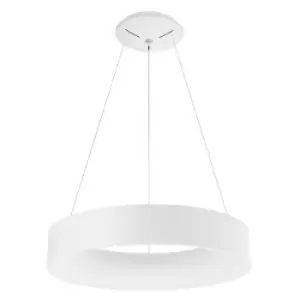 Image of Netlighting Merano Banff 60cm Integrated LED Pendant Ceiling Light Matt White Al