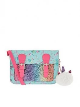 Monsoon Girls Unicorn Split Satchel - Multi