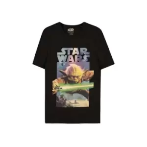 Image of Star Wars T-Shirt Yoda Poster Size L