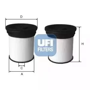 Image of 26.047.00 UFI Fuel Filter Set Of 2