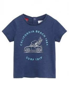 Mango Baby Boys Snoopy Car Tshirt - Navy