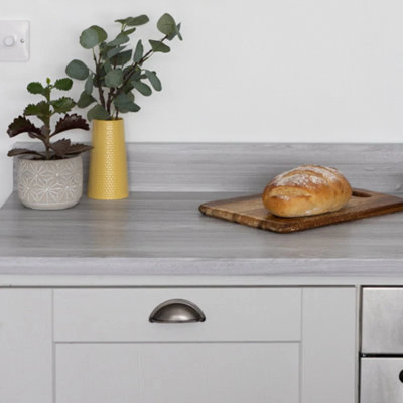 Image of D-C-Fix Woodgrain Sangallo Grey Self Adhesive Vinyl Wrap Film For Kitchen Doors And Worktops 2.1M(L) 90Cm(W)