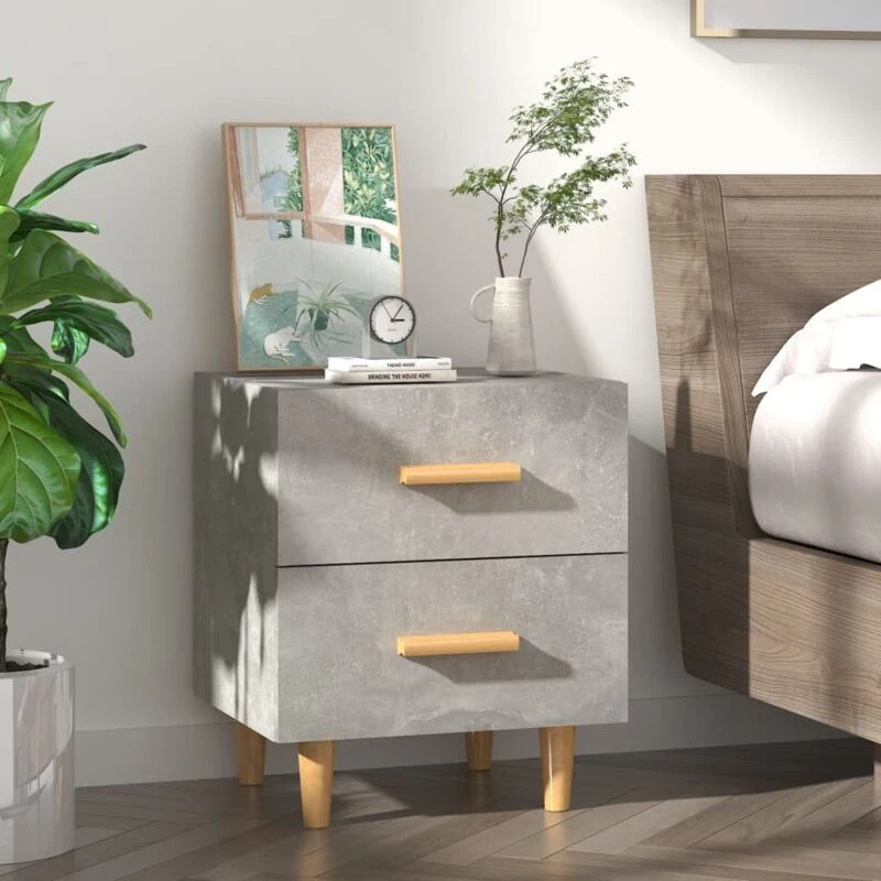 Image of VIDAXL Bed Cabinet Concrete Grey 40x35x47.5cm Vidaxl 8720286971512