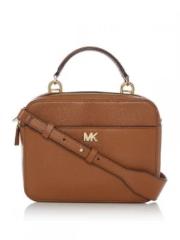 image of Michael Kors Medium guitar strap crossbody bag Tan