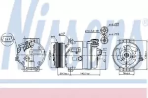 Image of Nissens Compressor air conditioning 89057