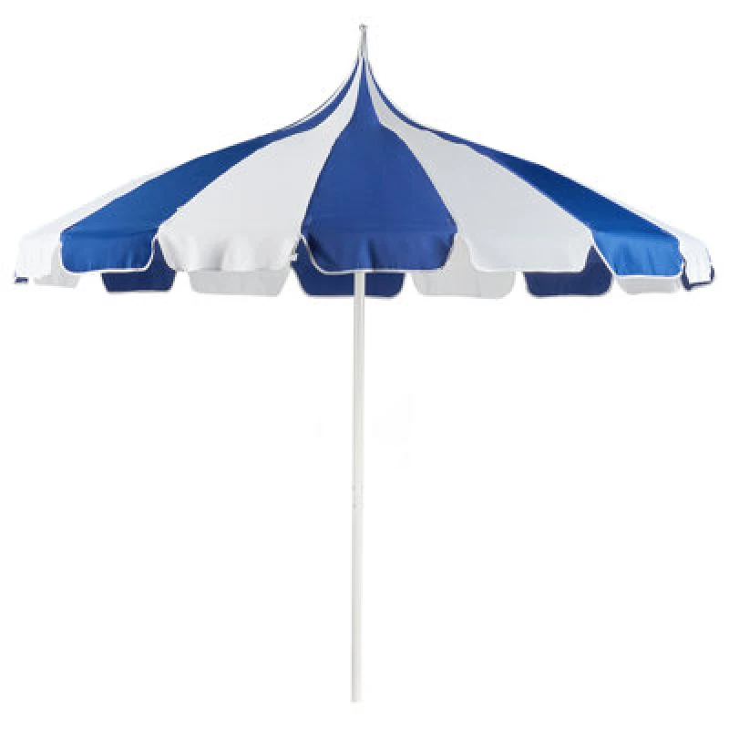 Image of Beliani Market Parasol 245cm Minoa White/ Blue