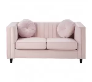 Image of Farah Velvet Sofa Light blue 2 seat