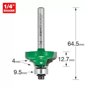 Image of Trend CRAFTPRO Bearing Guided Broken Ogee Quirk Router Cutter 4mm 12.7mm 1/4"