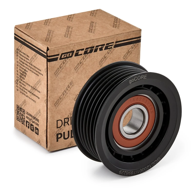 Image of goCORE GCC120001 Idler Pulley with grooves Plastic Deflection/Guide Pulley,v-ribbed belt (312)