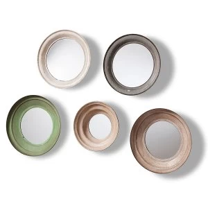 Image of Gallery Crosby Circular Mirrors - Set of 5