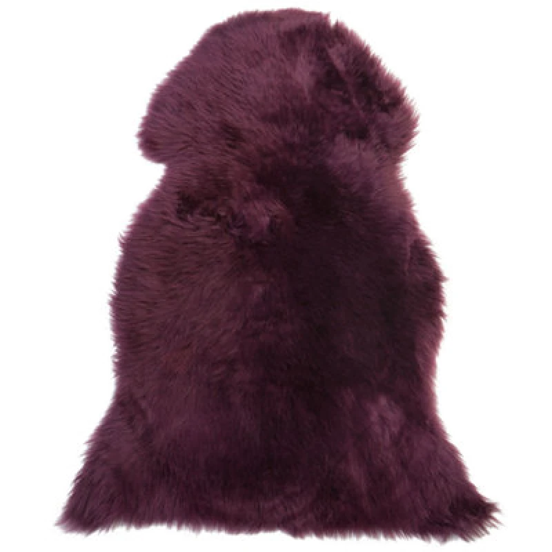 Image of Beliani Sheepskin Rug Uluru Purple 65 X 110 Cm