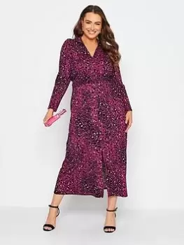 Image of Yours Pink And Orange Paisley Print Blazer Dress, Purple, Size 18, Women
