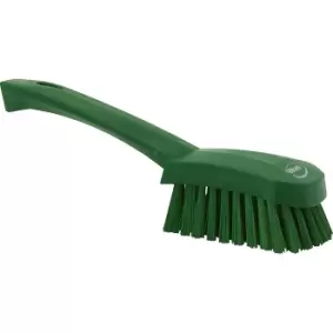 image of Vikan Short handled hand brush, hard, pack of 10, green