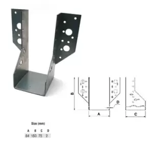 image of Moderix Jiffy Timber Joist Hangers Decking Lofts Roofing Zinc Packs - Size 64 x