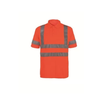 Hi-vis Polo Shirt (EN20471) Orange - L - Sitesafe