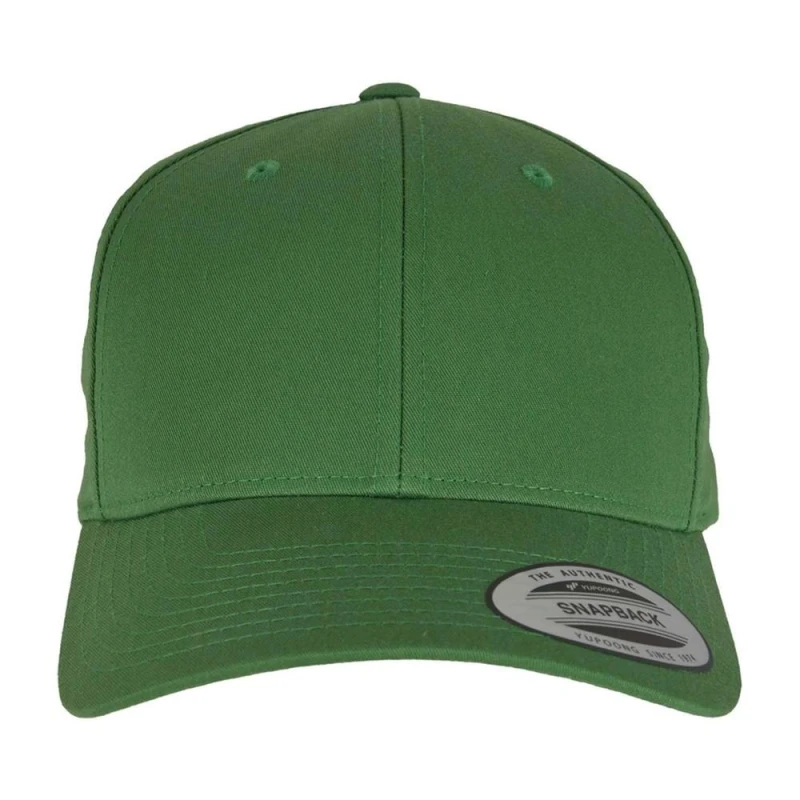 Image of Flexfit Mens Curved Classic Snapback Cap One Size in Green Green Male One Size