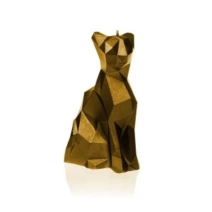 Image of Gold Low Poly Cat Candle