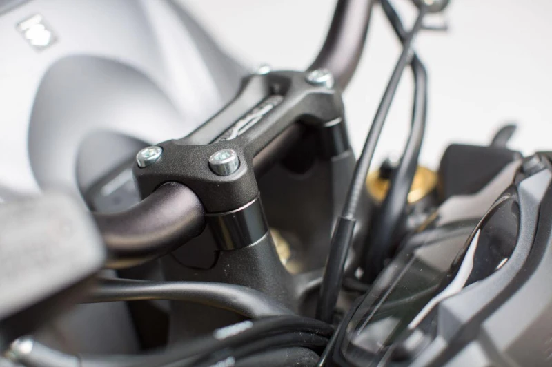 Image of LEH.05.039.10001/B - LEH.05.039.10001/B - SW Motech 1 System 0mm Handlebar Riser - Suzuki GSX-S 1000S Katana 2019-2024 - Black Anodized LEH.05.039.100
