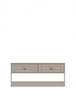 image of Alderley Ready Assembled Coffee Table - Rustic Oak/Taupe