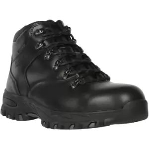 Image of Regatta Mens Gritstone Leather Safety Boots (10 UK) (Black) - Black