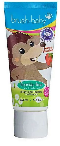 image of Brush Baby Fluoride Free Strawberry Toothpaste 50ml