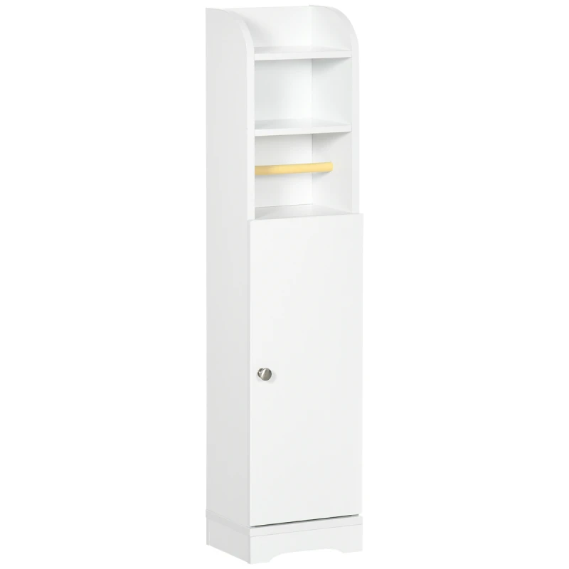 Image of kleankin Freestanding Bathroom Storage Unit with Adjustable Shelf, White 834-534V80WT