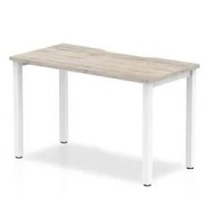 Image of Trexus Bench Desk Individual White Leg 1200x800mm Grey Oak Ref BE760