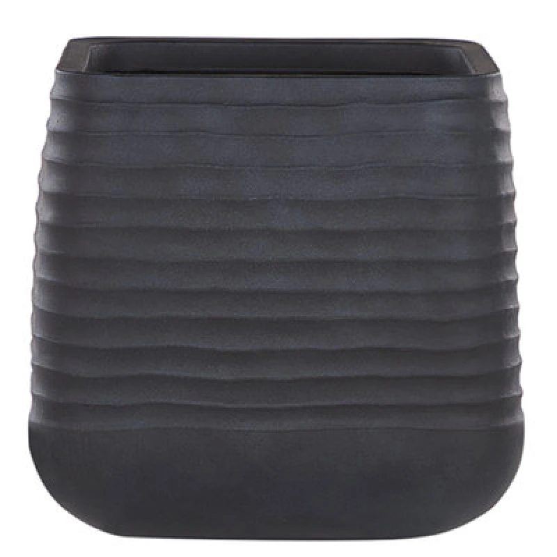 Image of Beliani Traditional Plant Pot Parikia 50 Cm Black