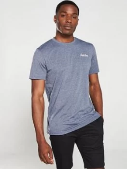 Image of Jack & Jones Galileo Small Script T-Shirt - Navy Blazer Marl