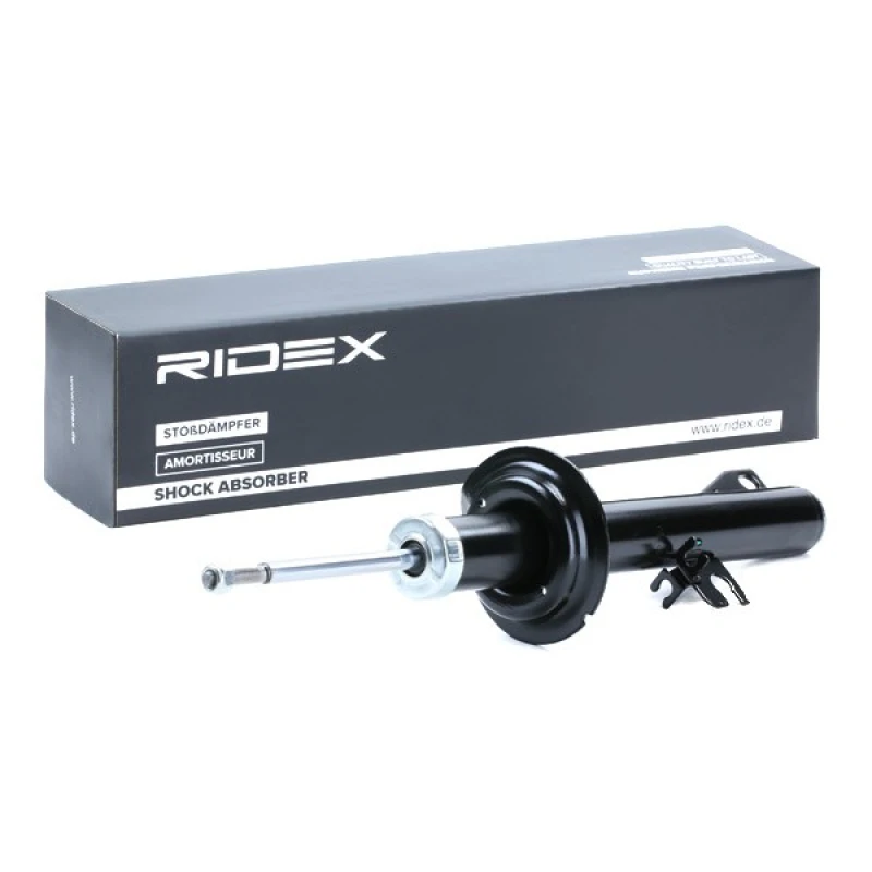 Image of RIDEX 854S1048 Shock absorber Front Axle, Gas Pressure, Twin-Tube, Telescopic Shock Absorber, Bottom Clamp Shock Absorber (854)