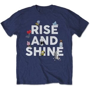 Image of BT21 - Rise And Shine Unisex Large T-Shirt - Blue