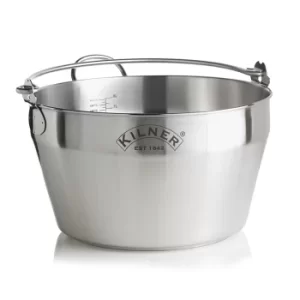 image of Kilner Stainless Steel Jam Pan, 8L, 30cm, Silver