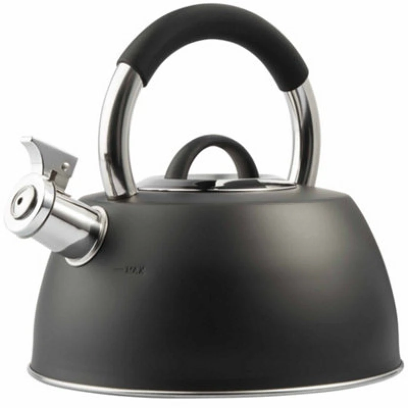 Image of VonHaus 2.5L Stainless Steel Stove Stop Whistling Kettle Black