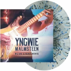 image of Yngwie Malmsteen Blue lightning LP splattered