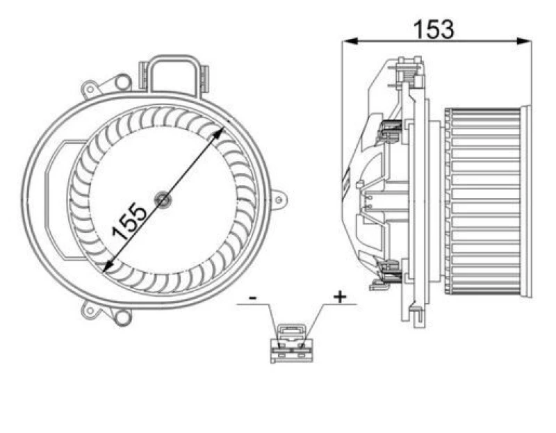 Image of Blower motor MAHLE AB 257 000S