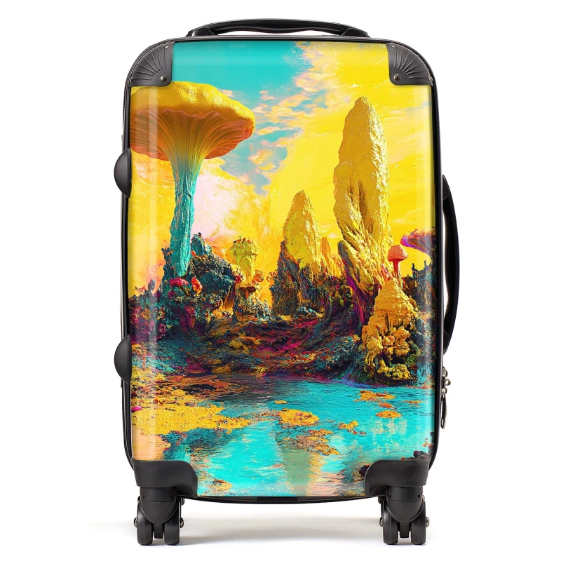 Image of Designer Luggage Elena Sable: 00032 Suitcase Size: Medium Multicolor Unisex Medium