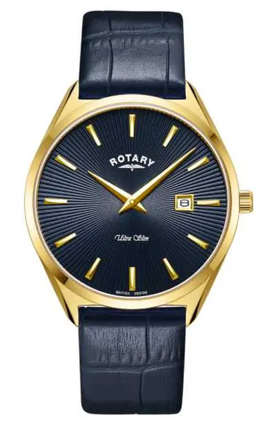 Image of Rotary GS08013/05 Mens Ultra Slim Blue Dial Blue Watch