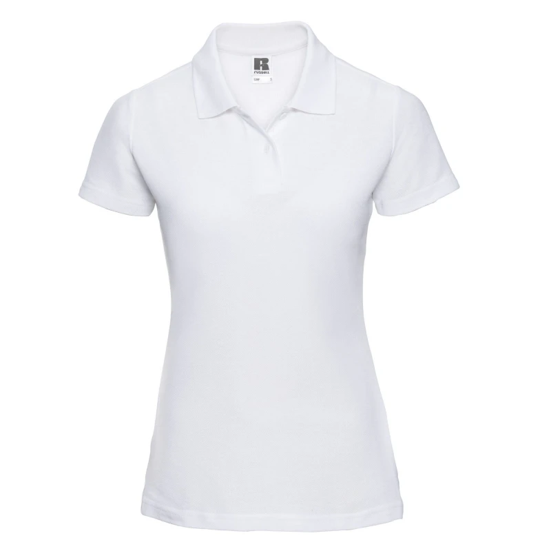 Image of Russell Classic Polycotton Polo Shirt White female