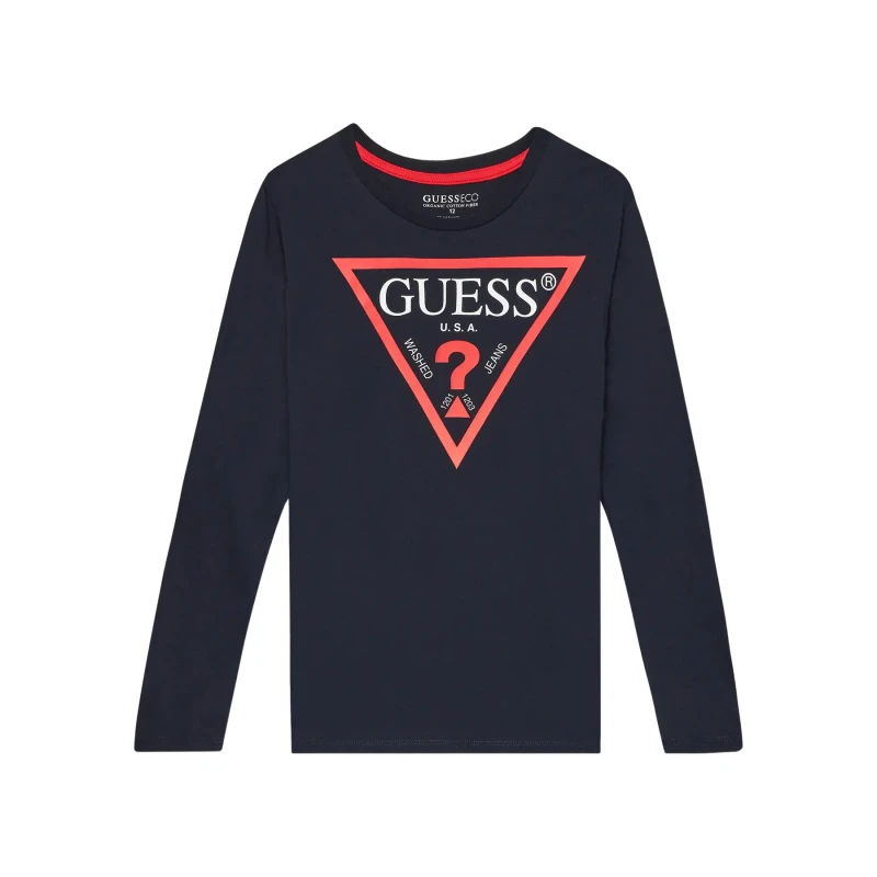 Image of Guess Long sleeve T-Shirt Guess Core Bleu Male 14 ans