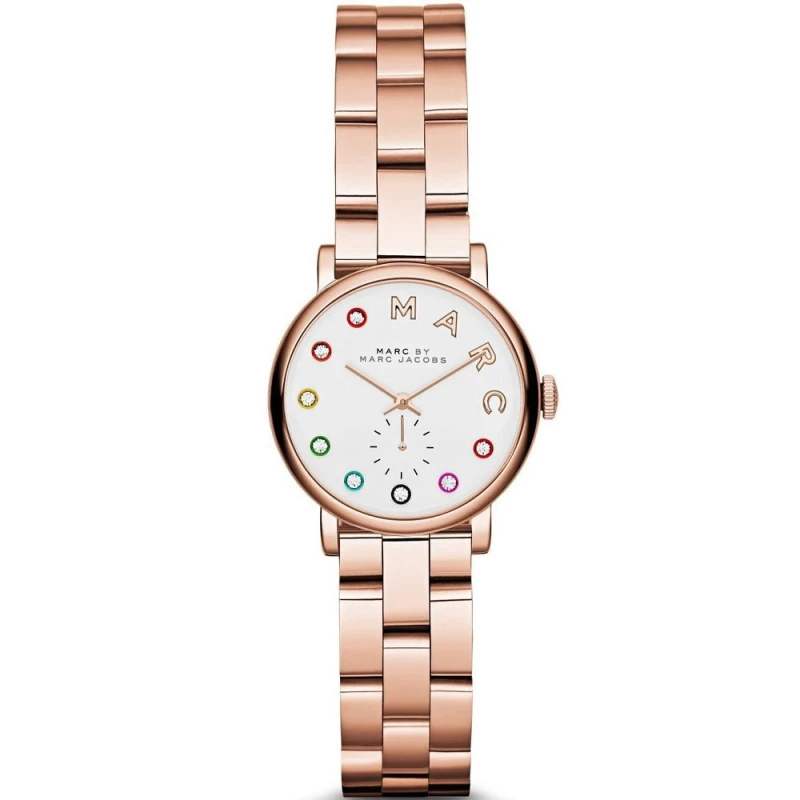 Image of NEW Marc Jacobs MBM3443 White Dial Ladies Dress Watch 1 YEAR SELLER WARRANTY