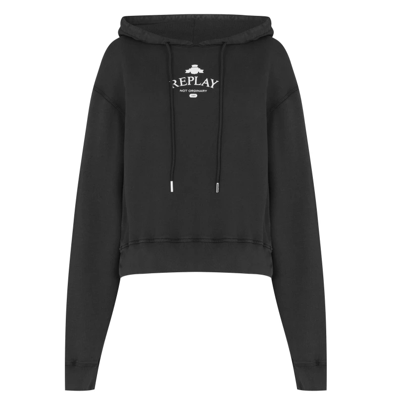 Image of Replay Logo Hoodie - Black 8
