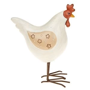 image of Henrietta Hen Beige Wing Large Ornament